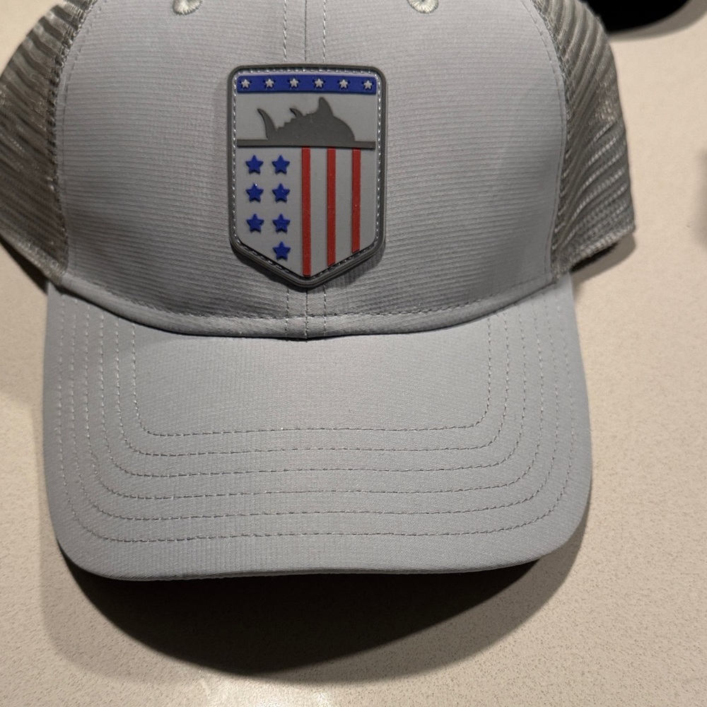 Southern tide Gray Trucker Hat with Shield Logo